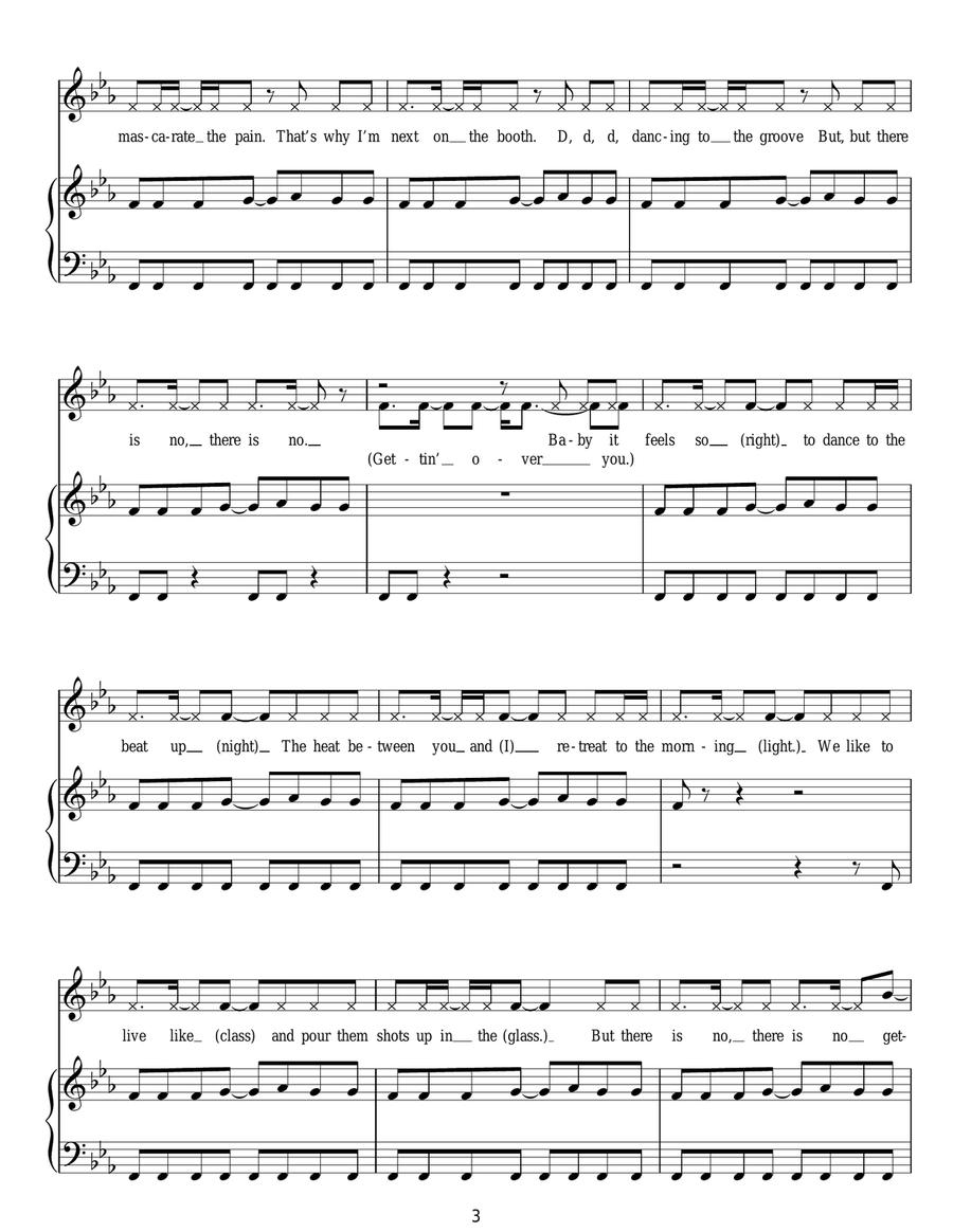 Gettin' Over You Gettin' Over You Acoustic Guitar scores gallery preview page 3