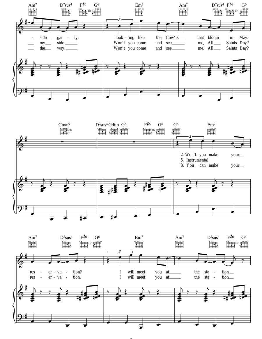 All Saints' Day All Saints' Day Acoustic Guitar scores gallery preview page 2