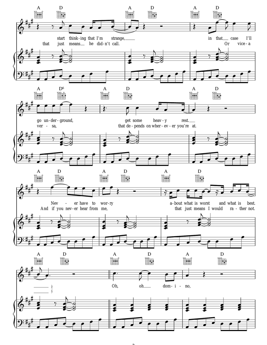 Domino Domino Acoustic Guitar scores gallery preview page 2
