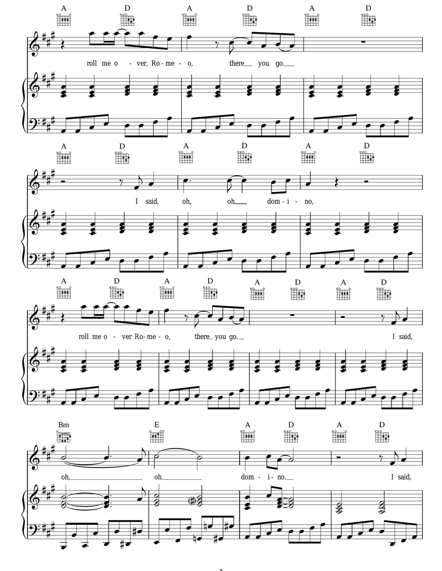 Domino Domino Acoustic Guitar scores gallery preview page 3