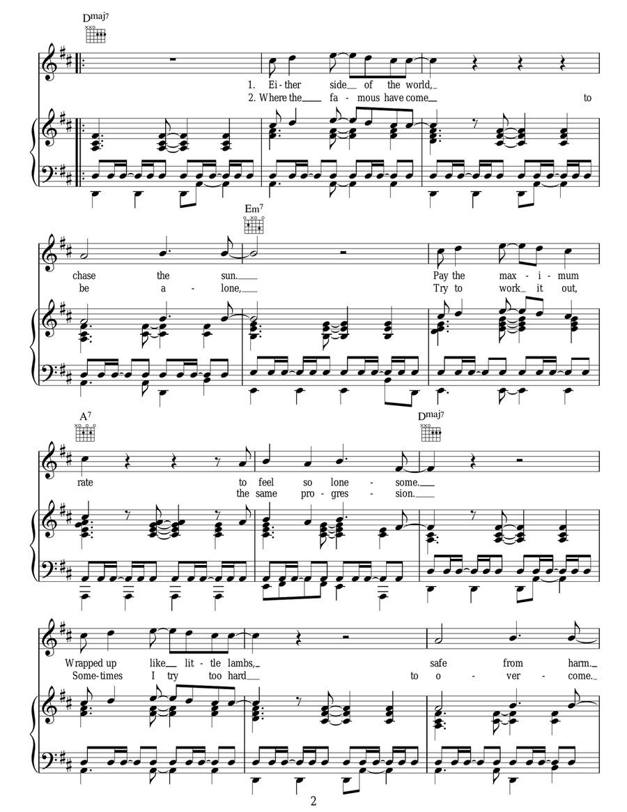 Either Side Of The World Either Side Of The World Acoustic Guitar scores gallery preview page 2