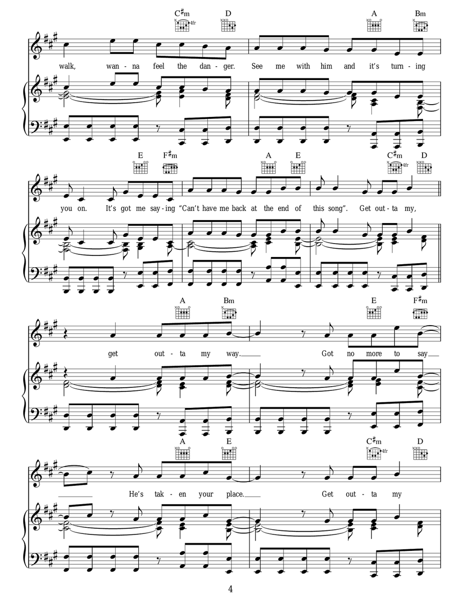 Get Outta My Way Get Outta My Way Acoustic Guitar scores gallery preview page 4