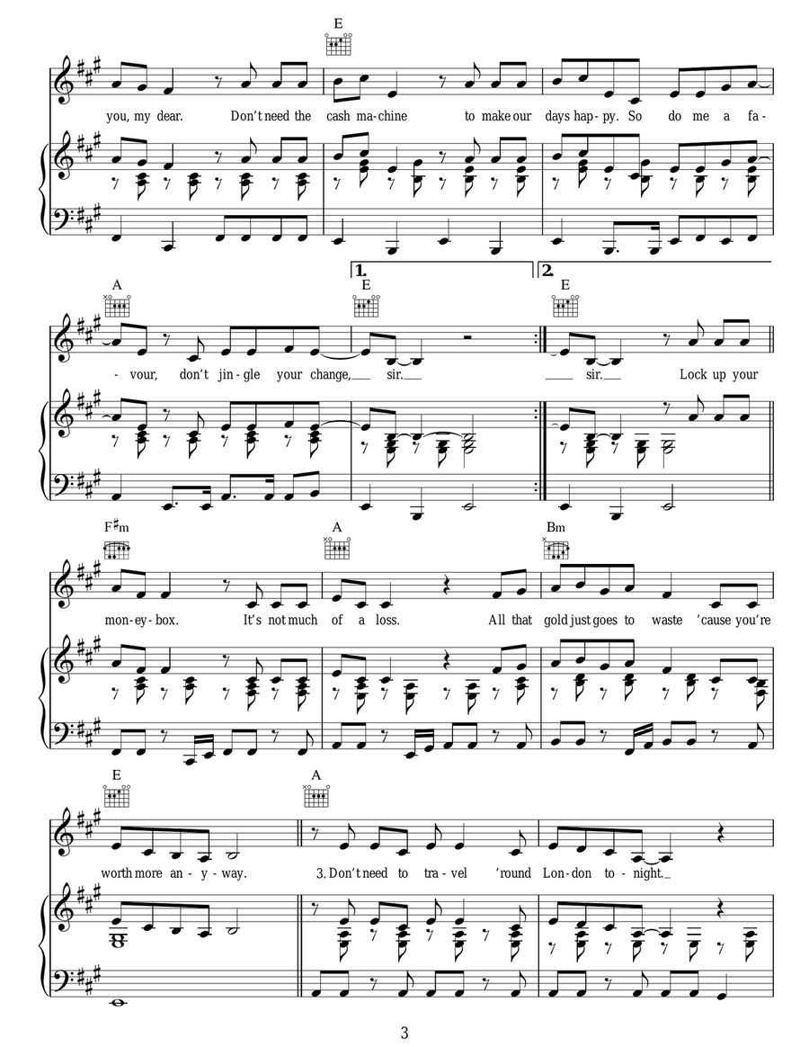 Moneybox Moneybox Acoustic Guitar scores gallery preview page 3