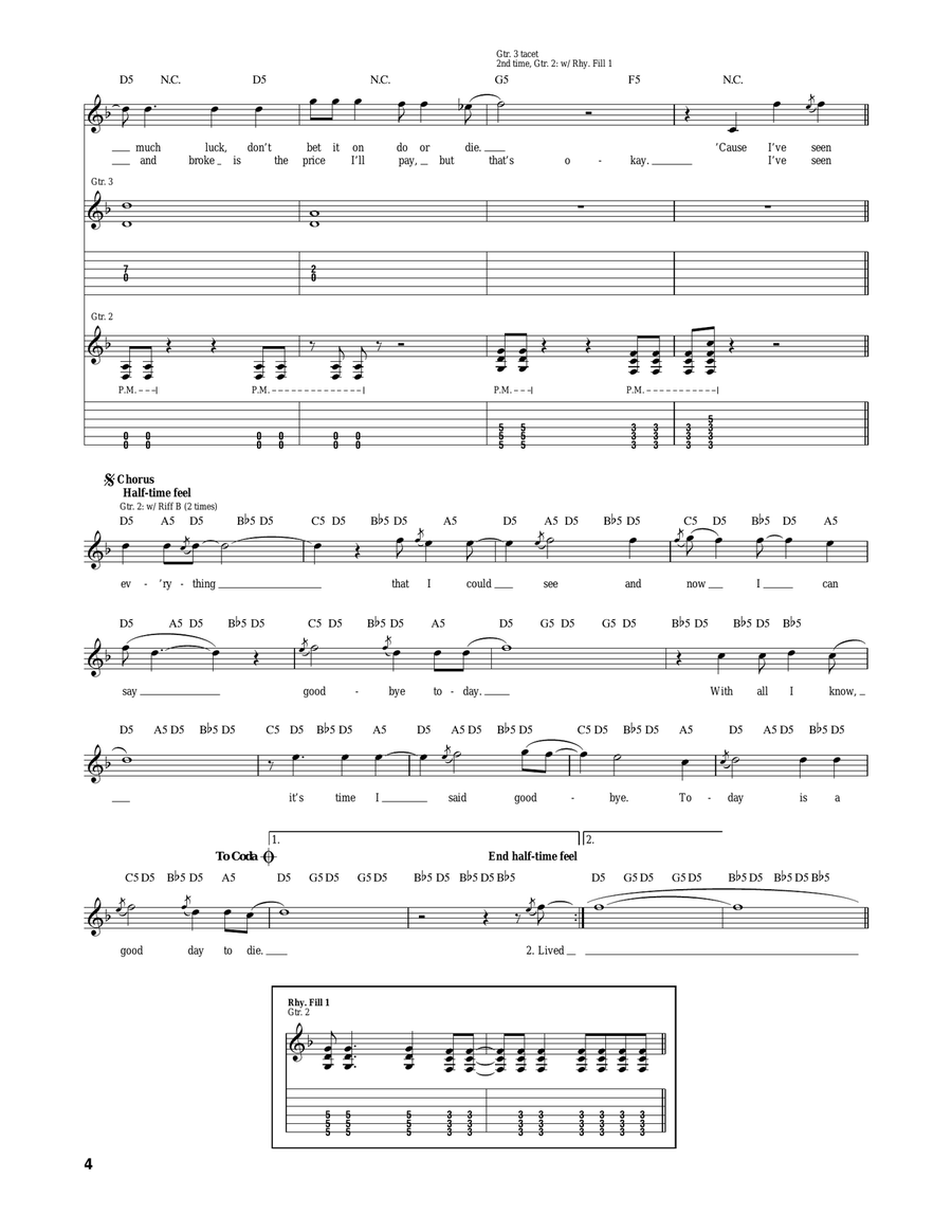 Good Day To Die Good Day To Die Acoustic Guitar scores gallery preview page 4