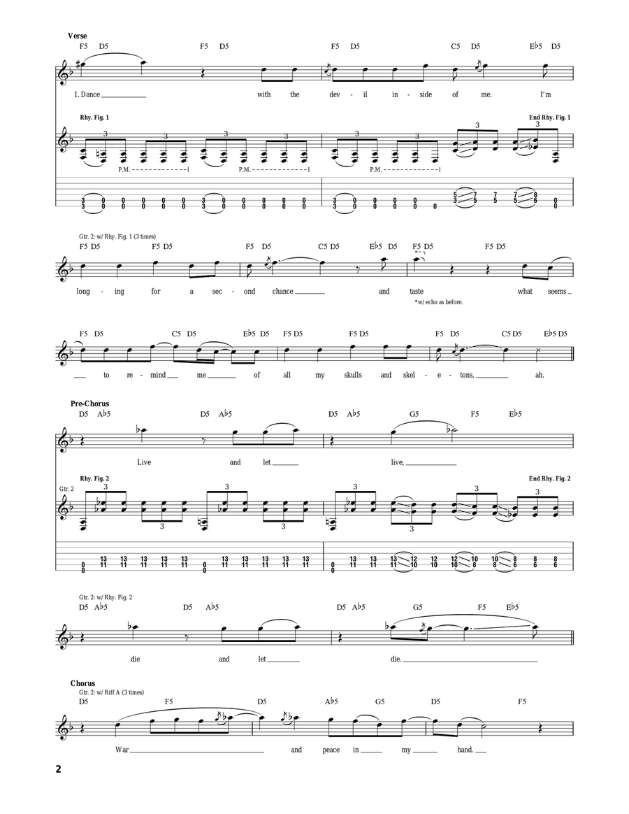 War And Peace War And Peace Acoustic Guitar scores gallery preview page 2