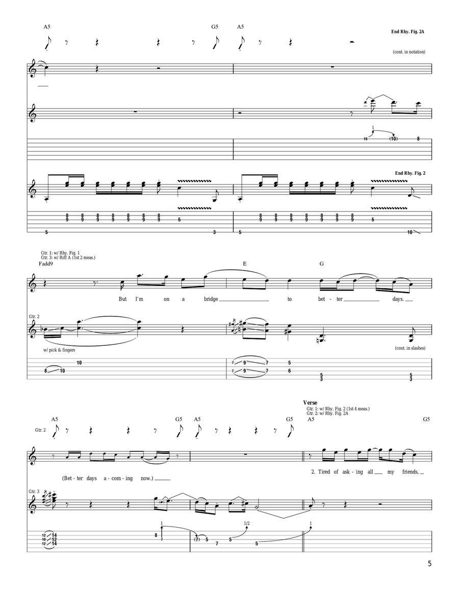 Bridge To Better Days Acoustic Guitar scores gallery preview page 5
