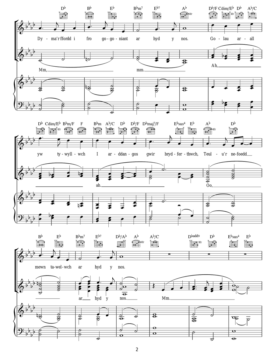 All Through The Night (Ar Hyd Y Nos) Acoustic Guitar scores gallery preview page 2