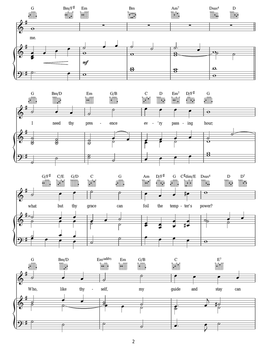 Abide With Me Acoustic Guitar scores gallery preview page 2