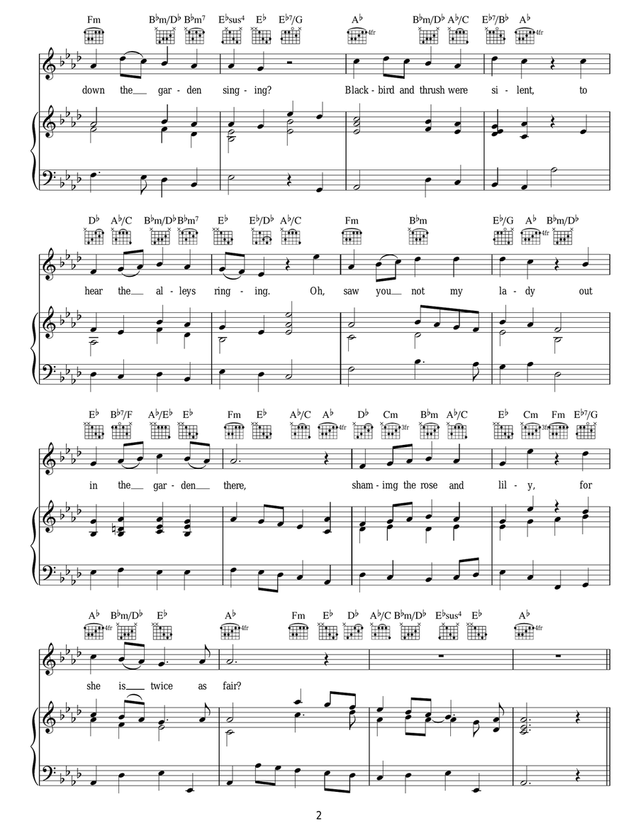 Did You Not Hear My Lady Acoustic Guitar scores gallery preview page 2