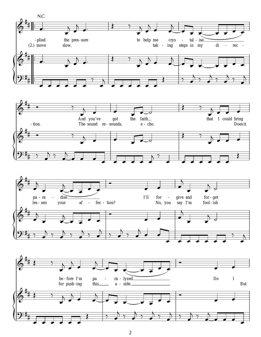Crystalised Crystalised Acoustic Guitar scores gallery preview page 2