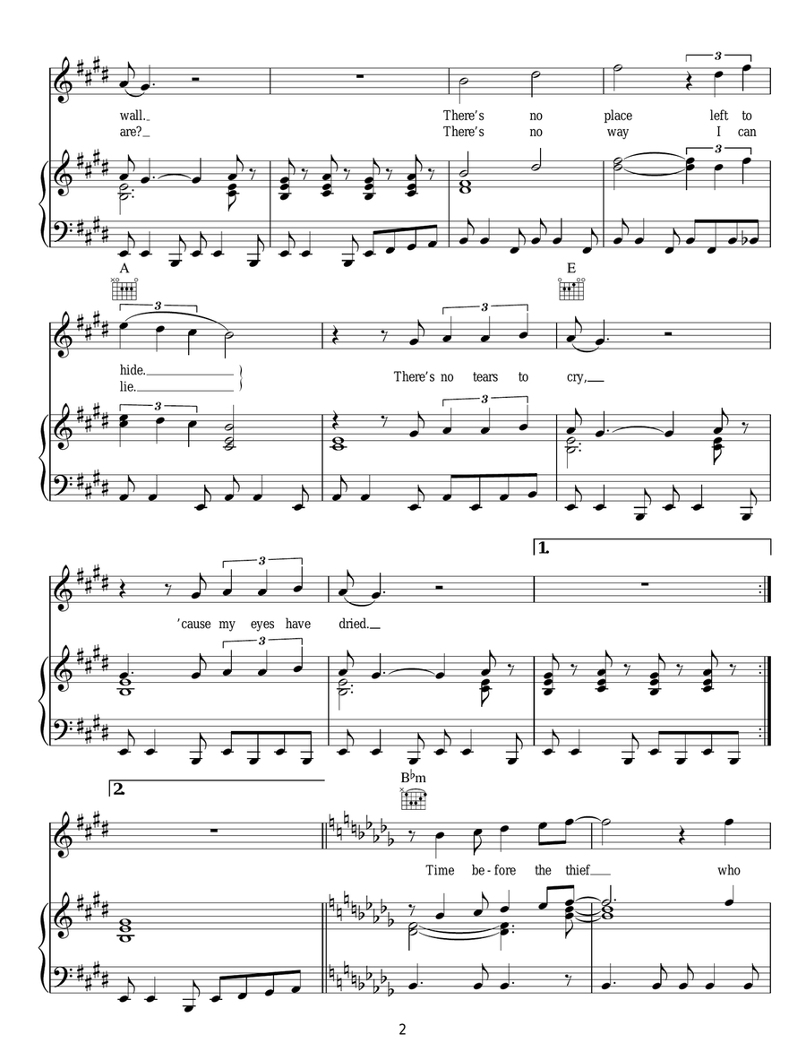 No Tears To Cry No Tears To Cry Acoustic Guitar scores gallery preview page 2