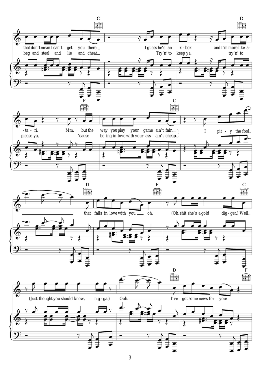 F**k You! F**k You! Acoustic Guitar scores gallery preview page 3