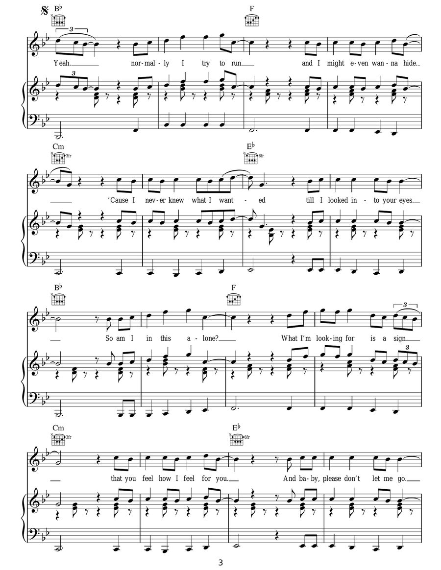 Please Don't Let Me Go Please Don't Let Me Go Acoustic Guitar scores gallery preview page 3