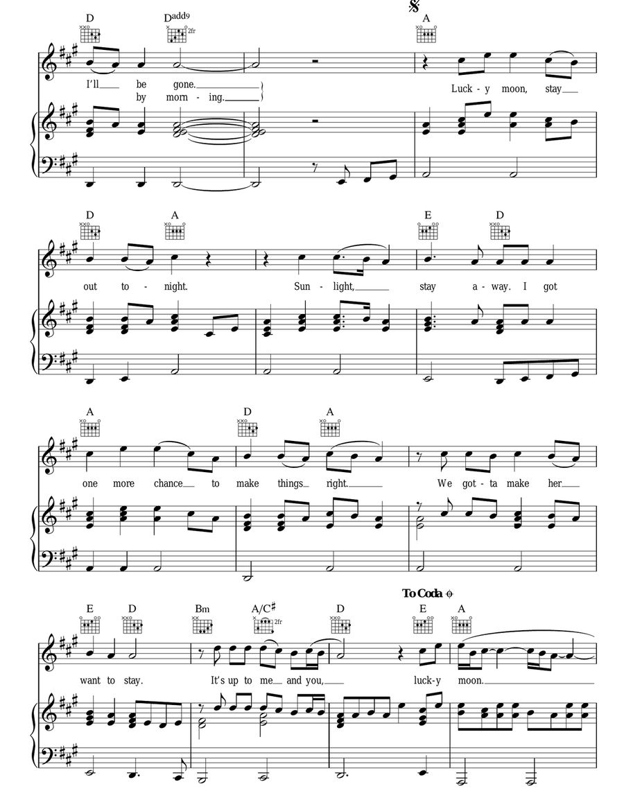 Lucky Moon Lucky Moon Guitar scores gallery preview page 3