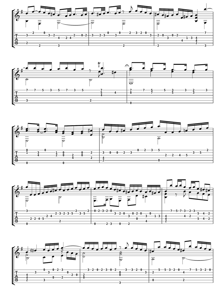Fantasy (as performed by Sting and Edin Karamazov) Acoustic Guitar scores gallery preview page 2