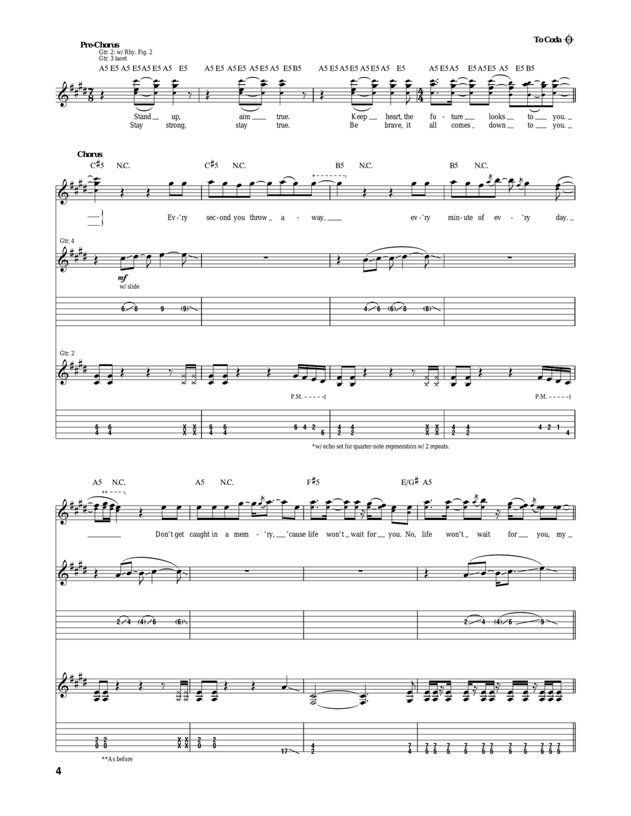 Life Won't Wait Acoustic Guitar scores gallery preview page 4