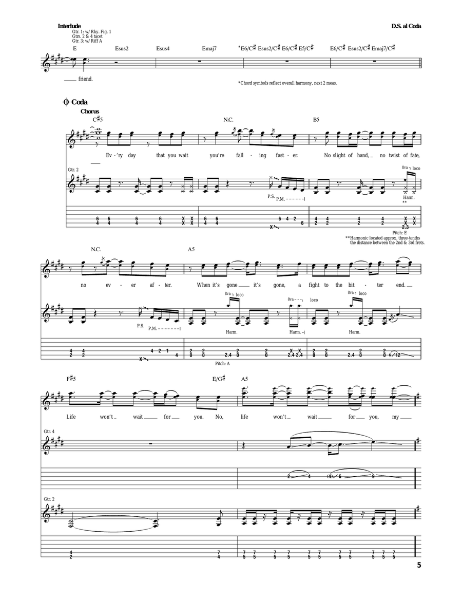 Life Won't Wait Acoustic Guitar scores gallery preview page 5