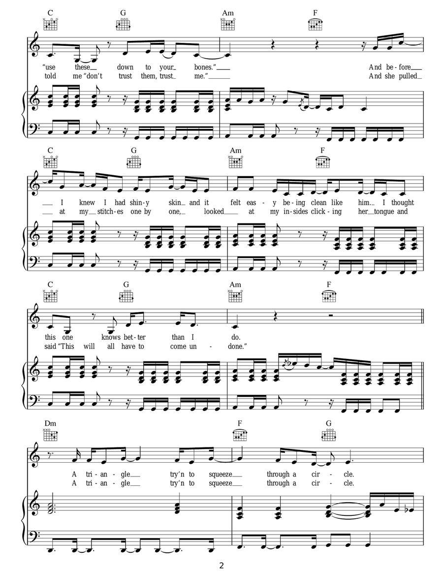 Scar Scar Acoustic Guitar scores gallery preview page 2