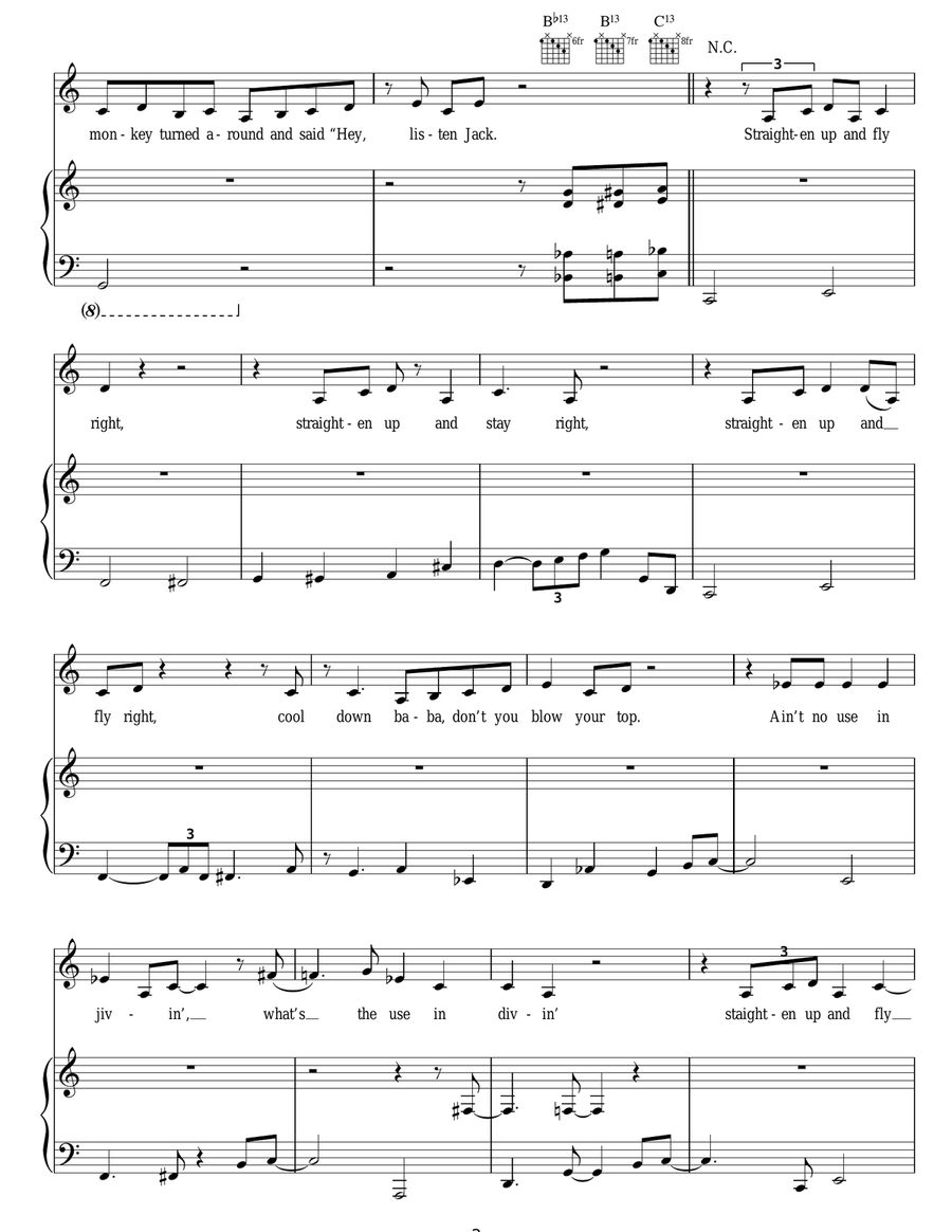 Straighten Up And Fly Right Acoustic Guitar scores gallery preview page 2
