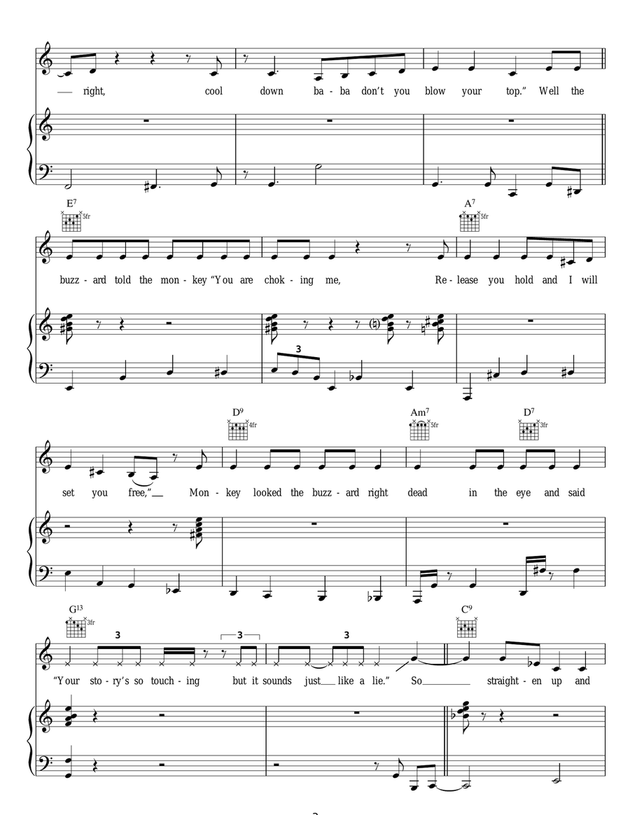 Straighten Up And Fly Right Acoustic Guitar scores gallery preview page 3