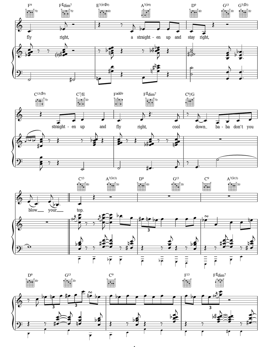 Straighten Up And Fly Right Acoustic Guitar scores gallery preview page 4