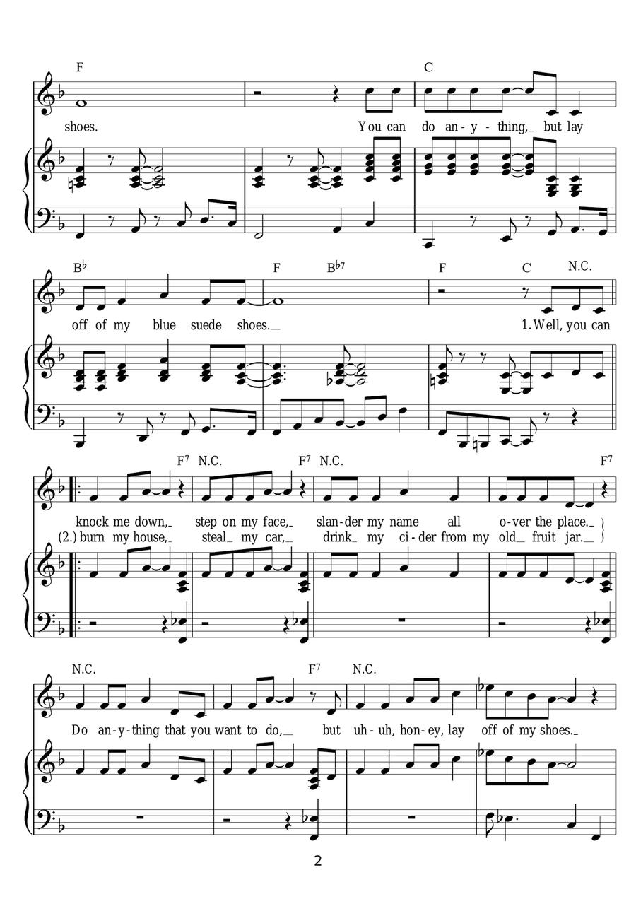 Blue Suede Shoes Blue Suede Shoes Acoustic Guitar scores gallery preview page 2
