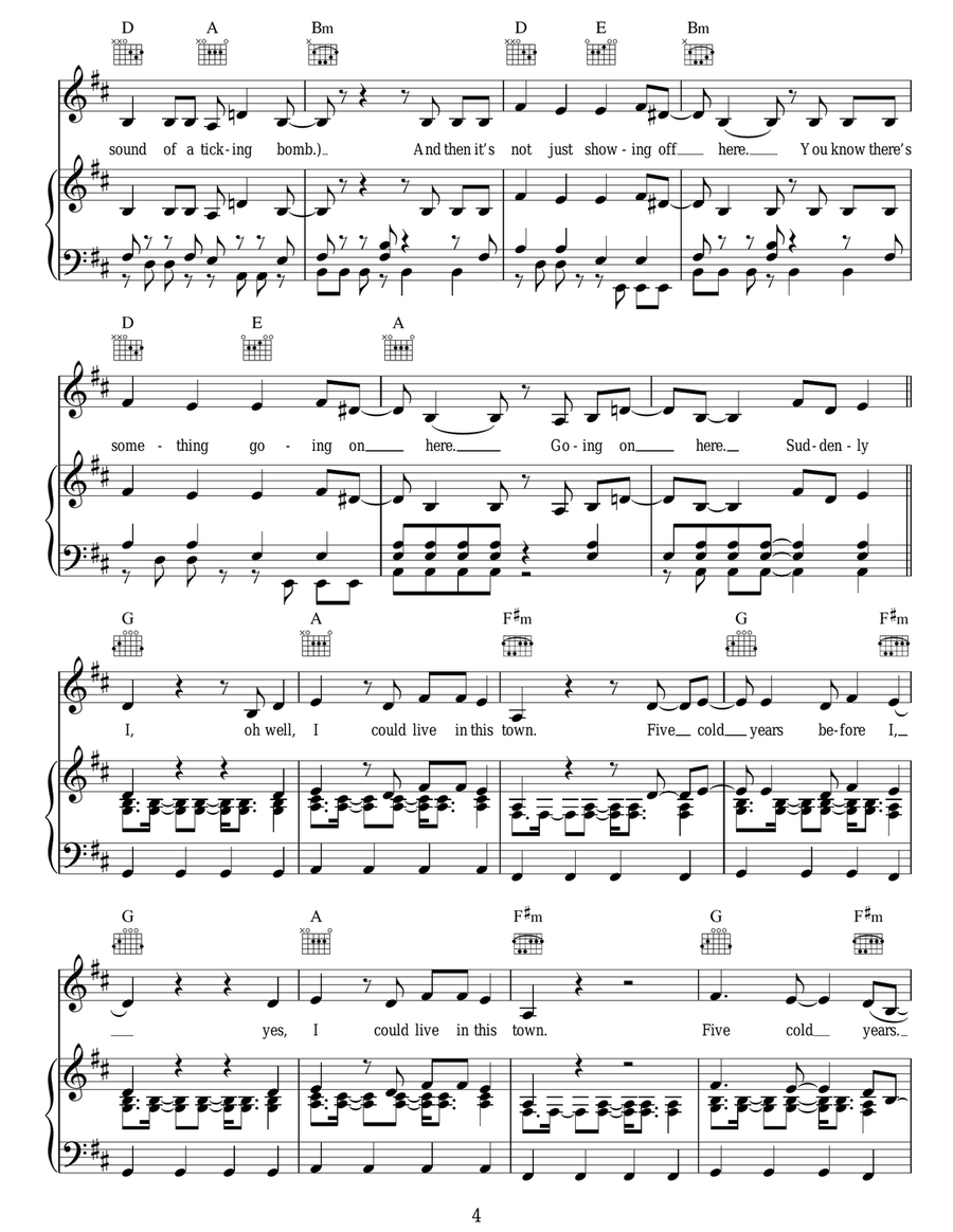 Uummannaq Song Uummannaq Song Acoustic Guitar scores gallery preview page 4