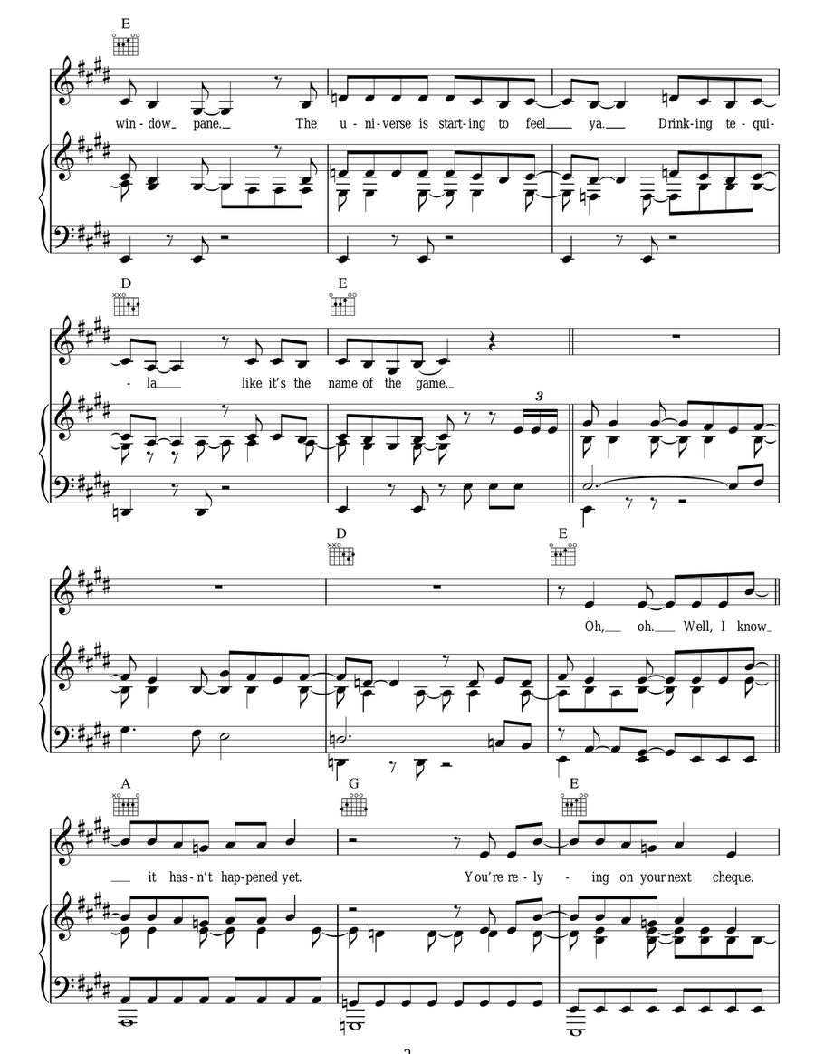 Glamour Puss Glamour Puss Acoustic Guitar scores gallery preview page 2
