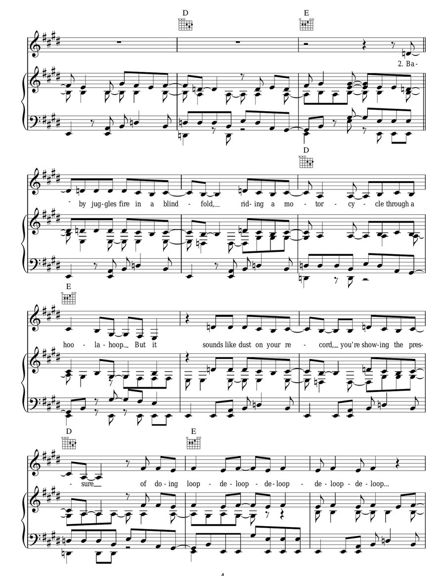 Glamour Puss Glamour Puss Acoustic Guitar scores gallery preview page 4