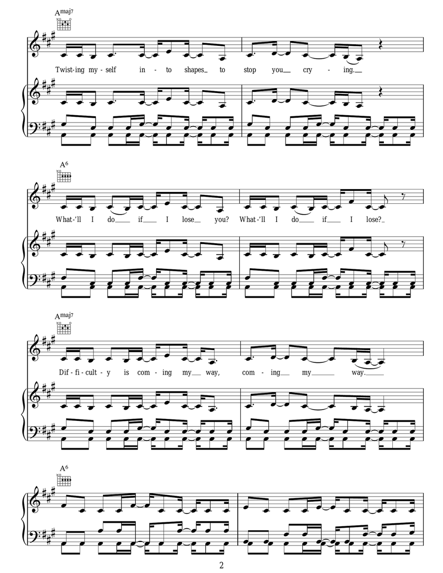 Difficulty Difficulty Acoustic Guitar scores gallery preview page 2