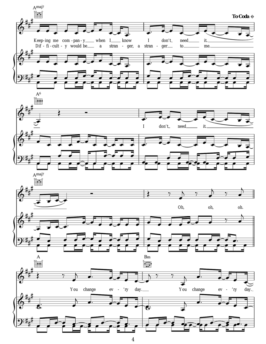 Difficulty Difficulty Acoustic Guitar scores gallery preview page 4