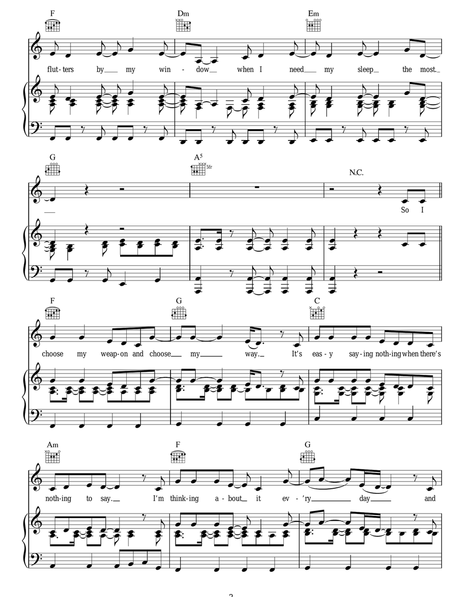 Fade Like A Shadow Fade Like A Shadow Acoustic Guitar scores gallery preview page 3