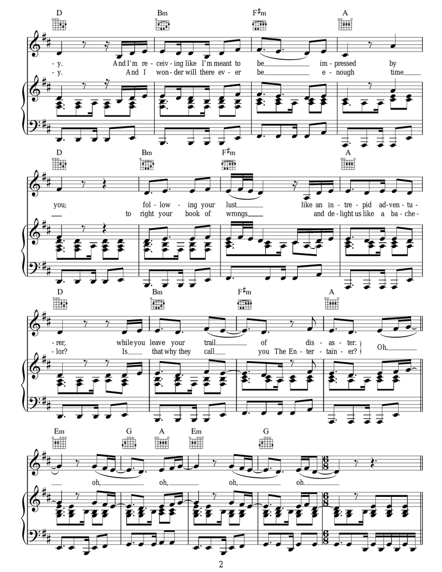 The Entertainer The Entertainer Acoustic Guitar scores gallery preview page 2