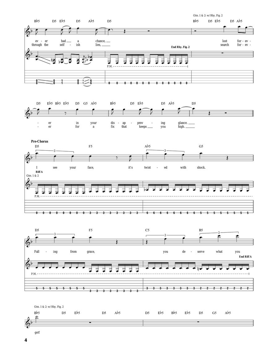 King Of Nothing King Of Nothing Acoustic Guitar scores gallery preview page 4