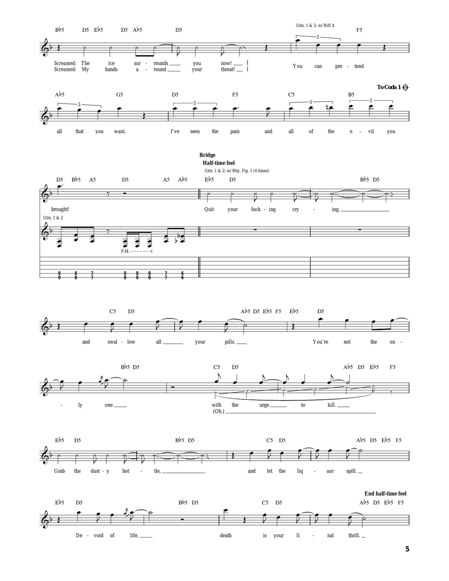 King Of Nothing King Of Nothing Acoustic Guitar scores gallery preview page 5