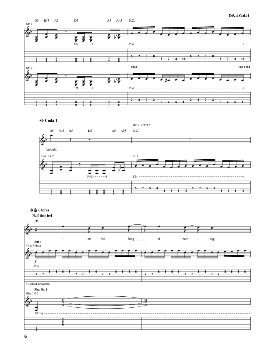King Of Nothing King Of Nothing Acoustic Guitar scores gallery preview page 6