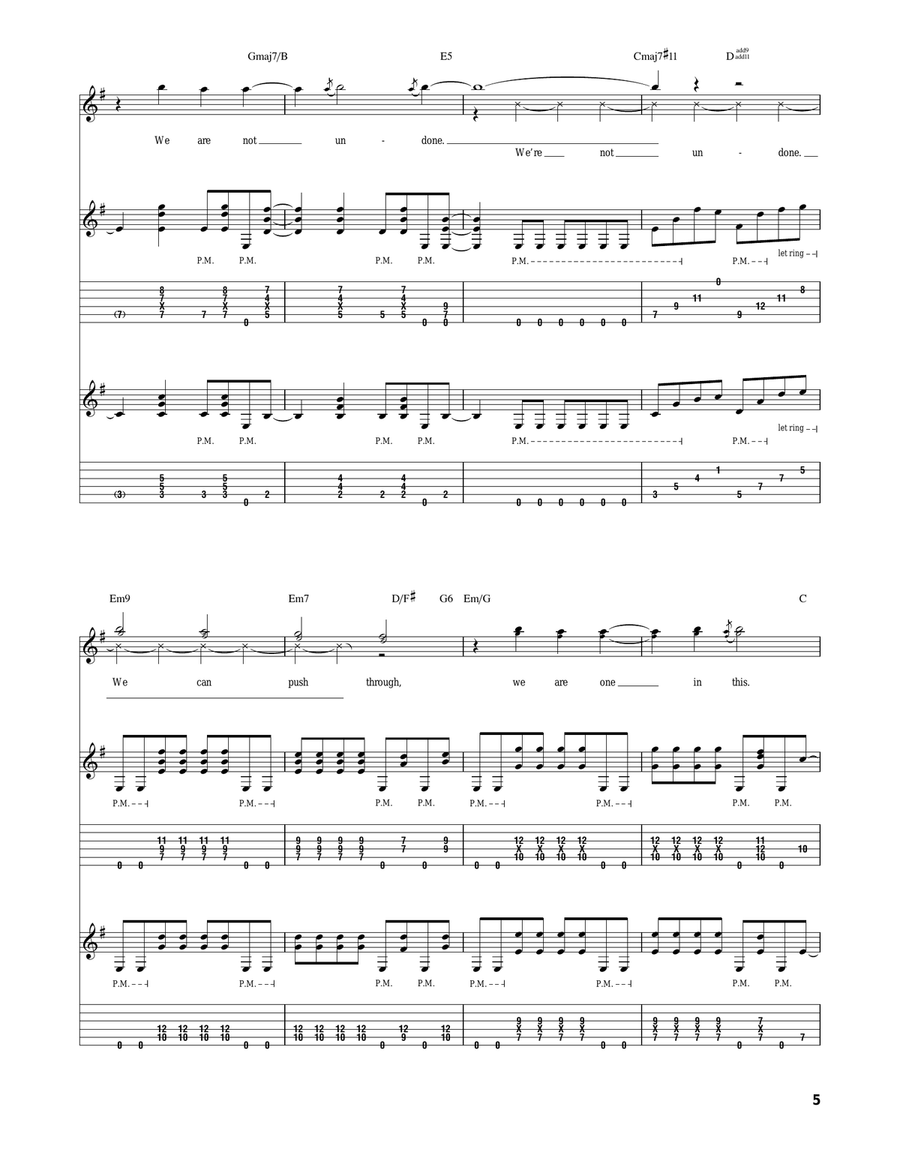 Undone Undone Acoustic Guitar scores gallery preview page 5