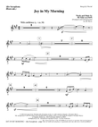Joy In My Morning - Alto Sax (Horn sub.)