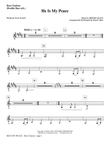 He Is My Peace - Bass Clarinet (sub. dbl bass)