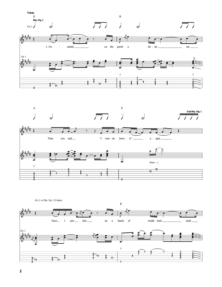 Yellow Ledbetter Yellow Ledbetter Acoustic Guitar scores gallery preview page 2