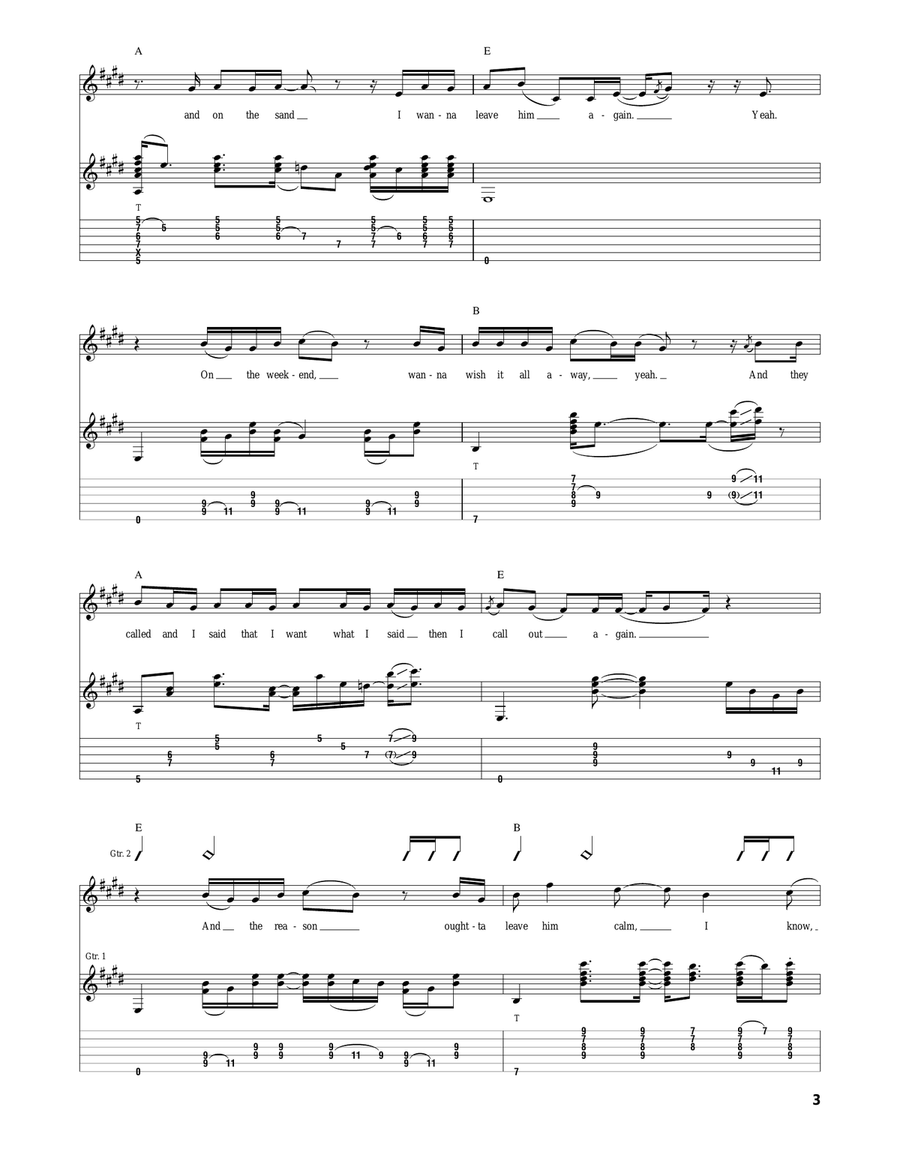 Yellow Ledbetter Yellow Ledbetter Acoustic Guitar scores gallery preview page 3