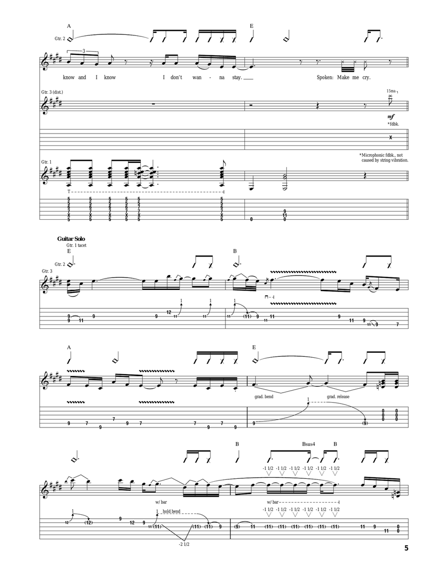 Yellow Ledbetter Yellow Ledbetter Acoustic Guitar scores gallery preview page 5