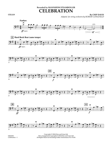 Celebration (Mannheim Steamroller) - Cello