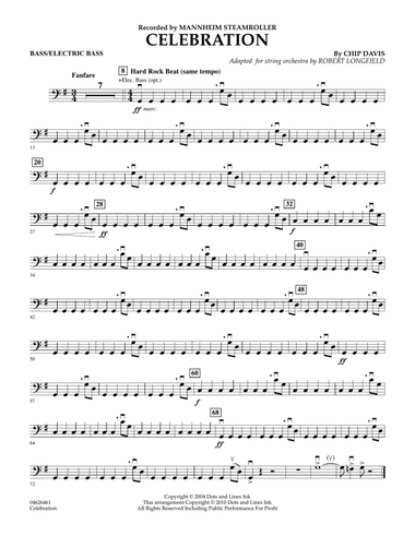 Celebration (Mannheim Steamroller) - Bass