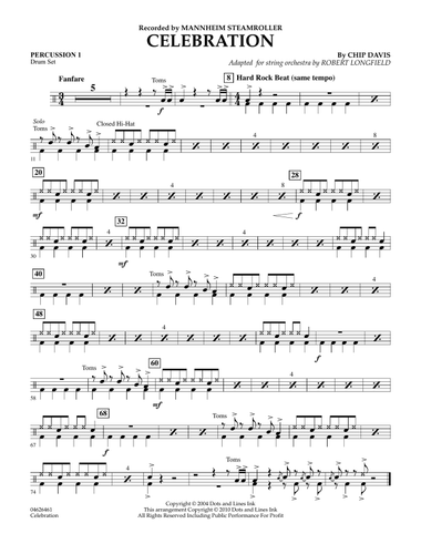 Celebration (Mannheim Steamroller) - Percussion 1
