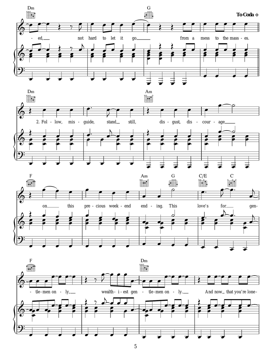 Lisztomania Lisztomania Acoustic Guitar scores gallery preview page 5