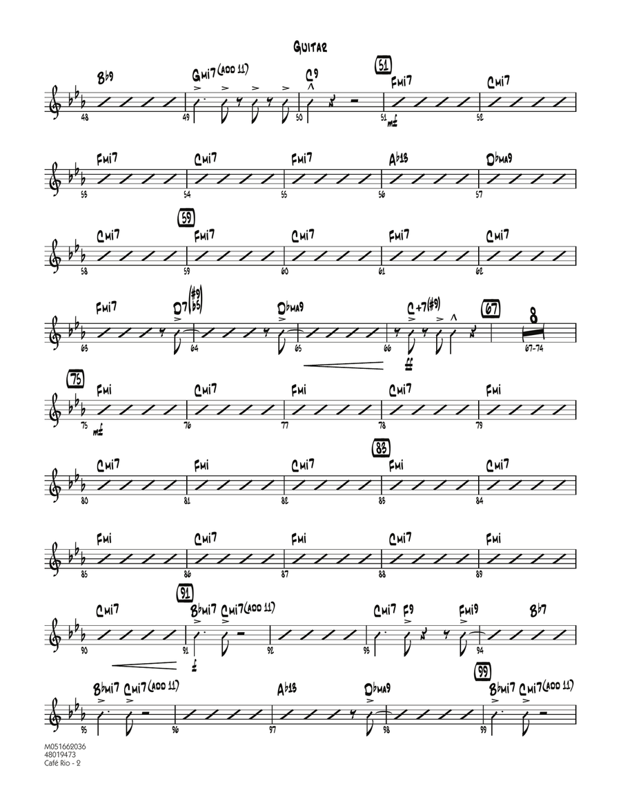 Cafe Rio - Guitar Cafe Rio - Guitar Jazz Ensemble scores gallery preview page 2