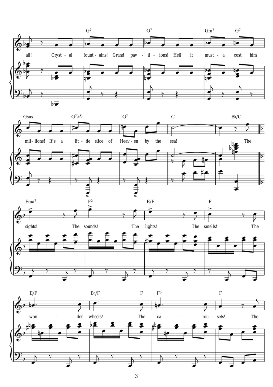 A Little Slice Of Heaven By The Sea Guitar scores gallery preview page 3
