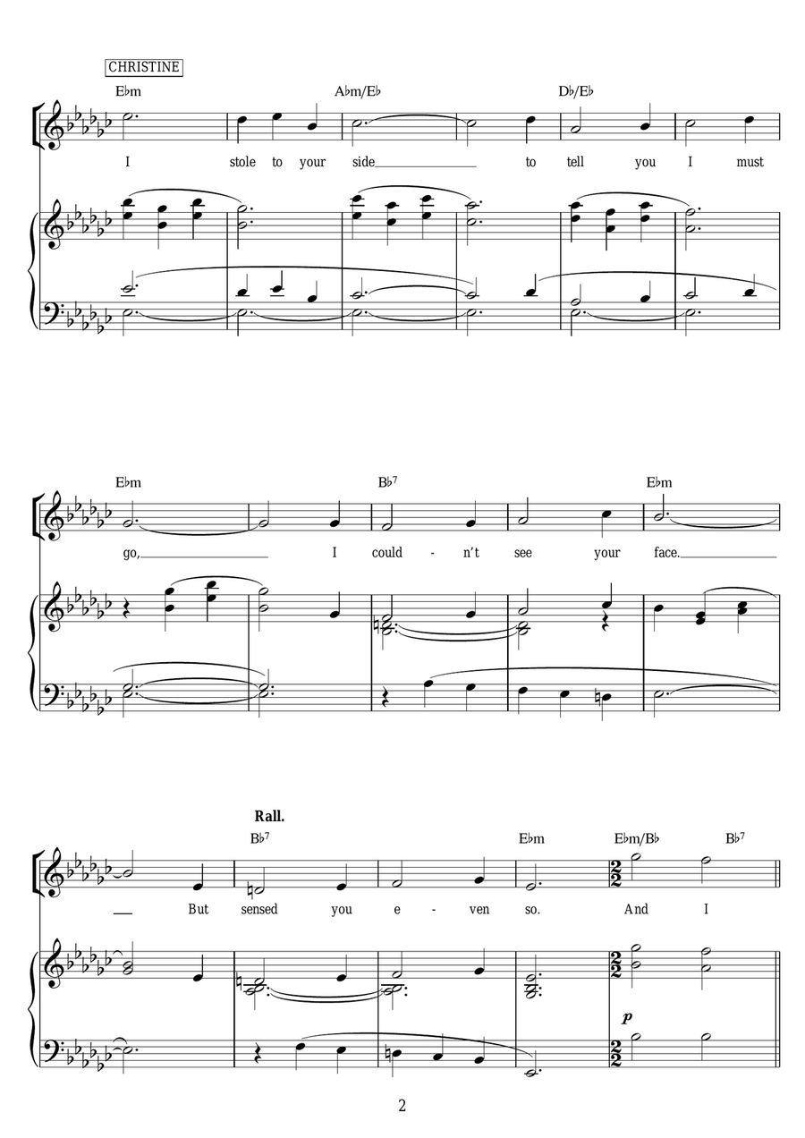 Beneath A Moonless Sky (from Love Never Dies) Guitar scores gallery preview page 2