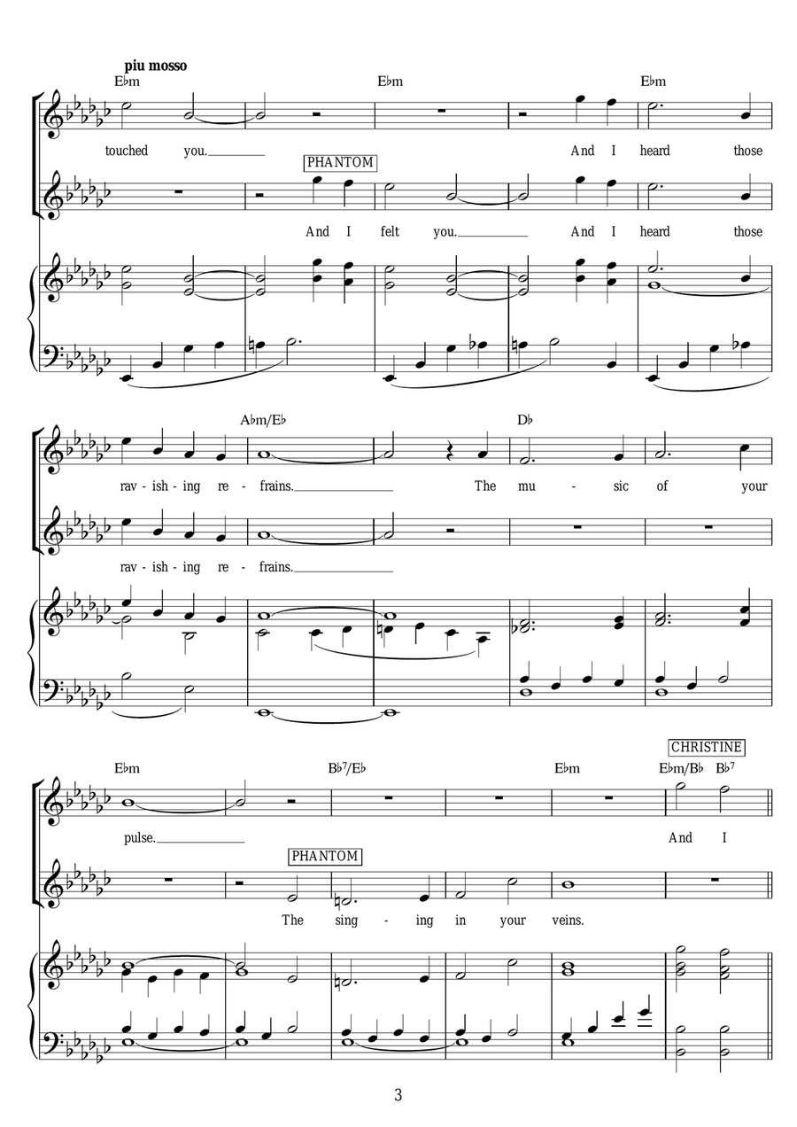 Beneath A Moonless Sky (from Love Never Dies) Guitar scores gallery preview page 3